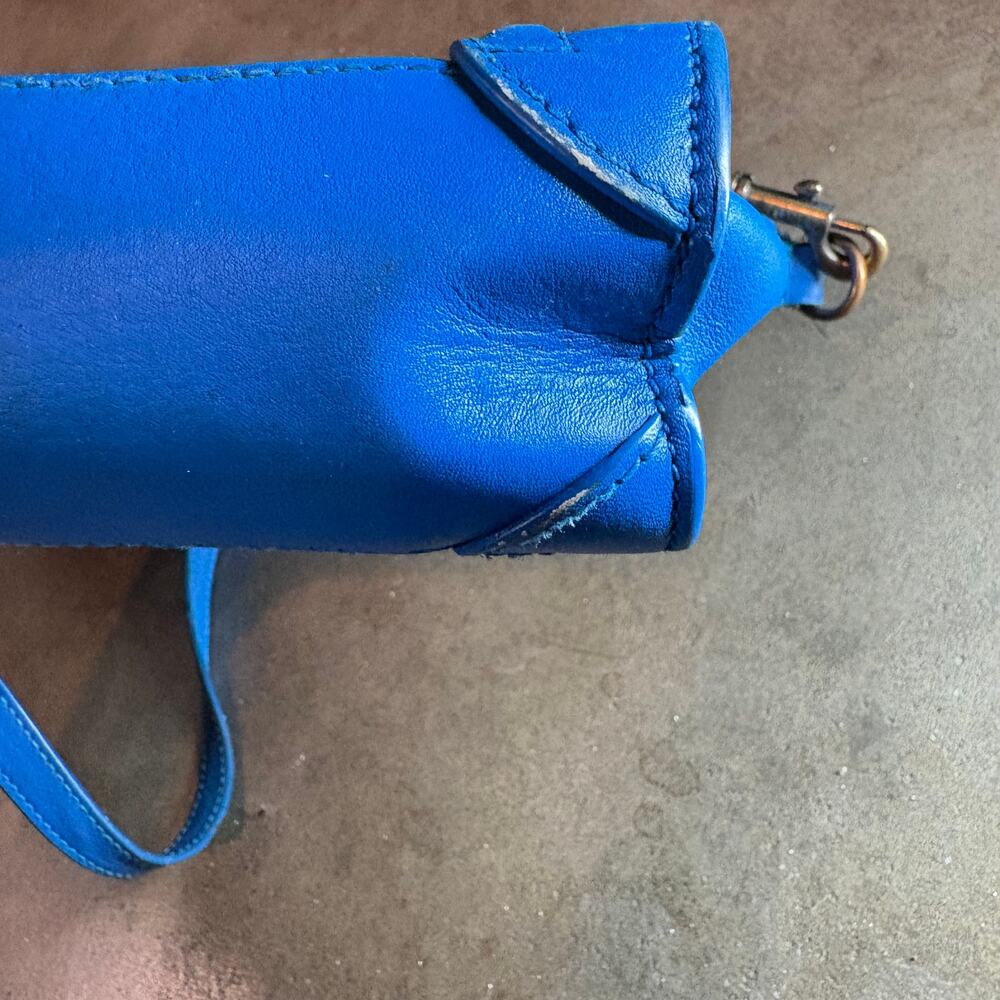 CELINE Luggage Nano Shopper Leather Tote Bag Royal Blue - Picture 6 of 10